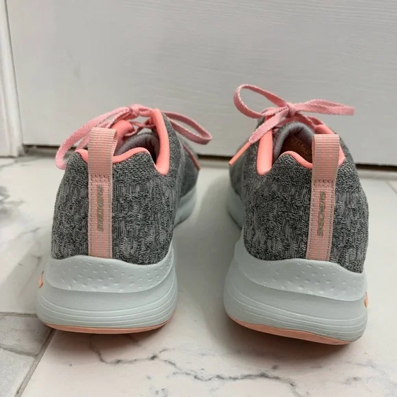 Skechers Comfy Wave Sneakers Arch Fit Womens 11 Grey Pink Comfort Walking 149414 - Picture 3 of 7